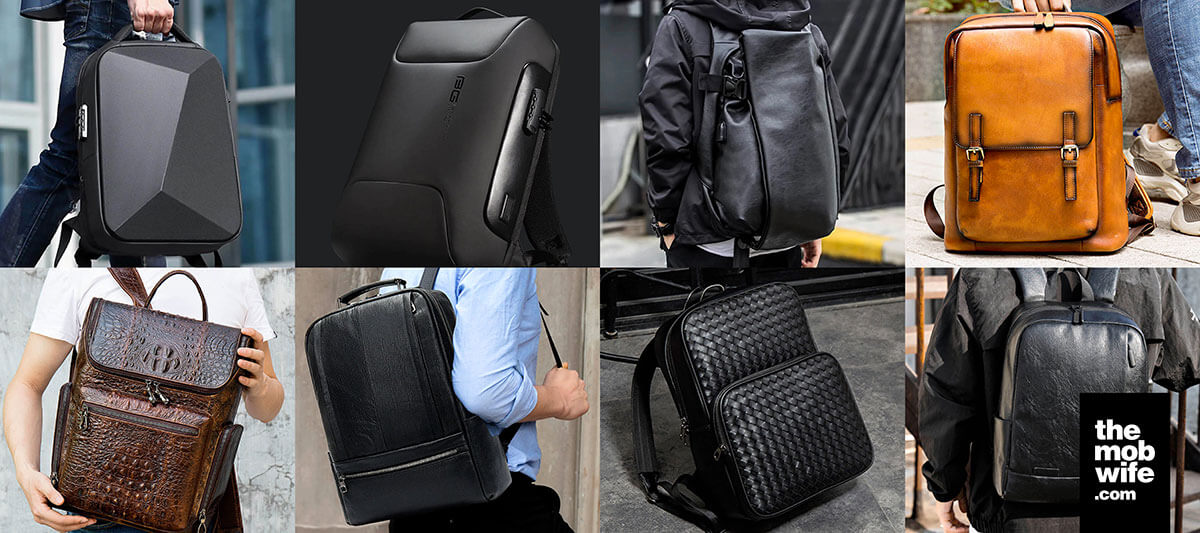 Professional Leather Business Backpack for Work