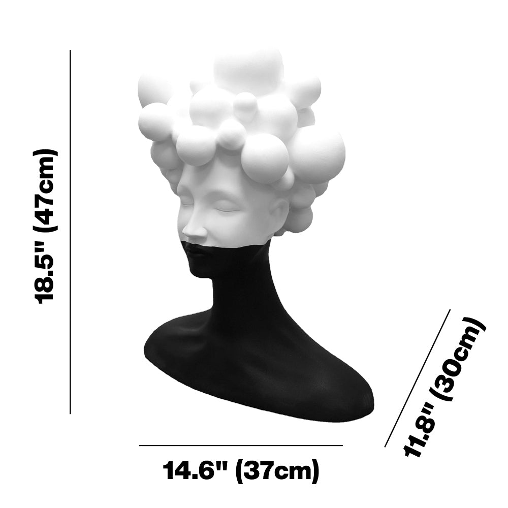 Estatua de cabeza femenina minimalista