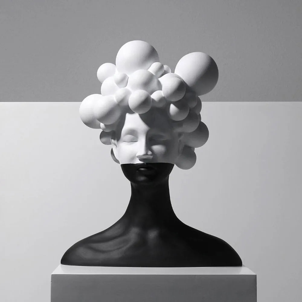 Minimalist Female Head Statue