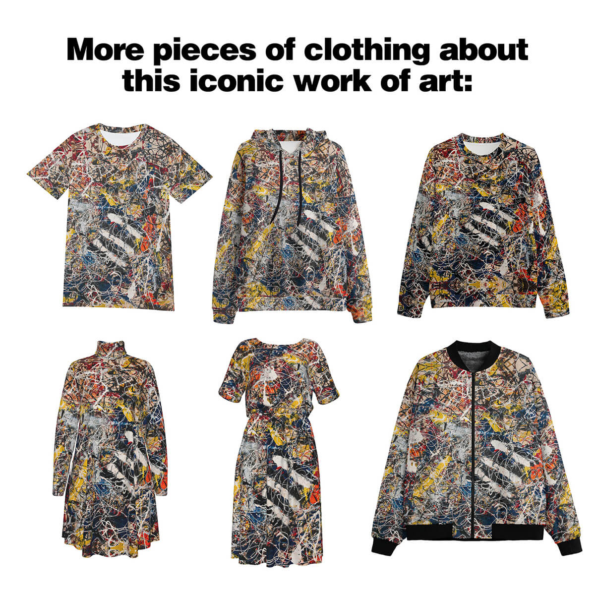 Nummer 17A från Jackson Pollock Silk Shirt Suit