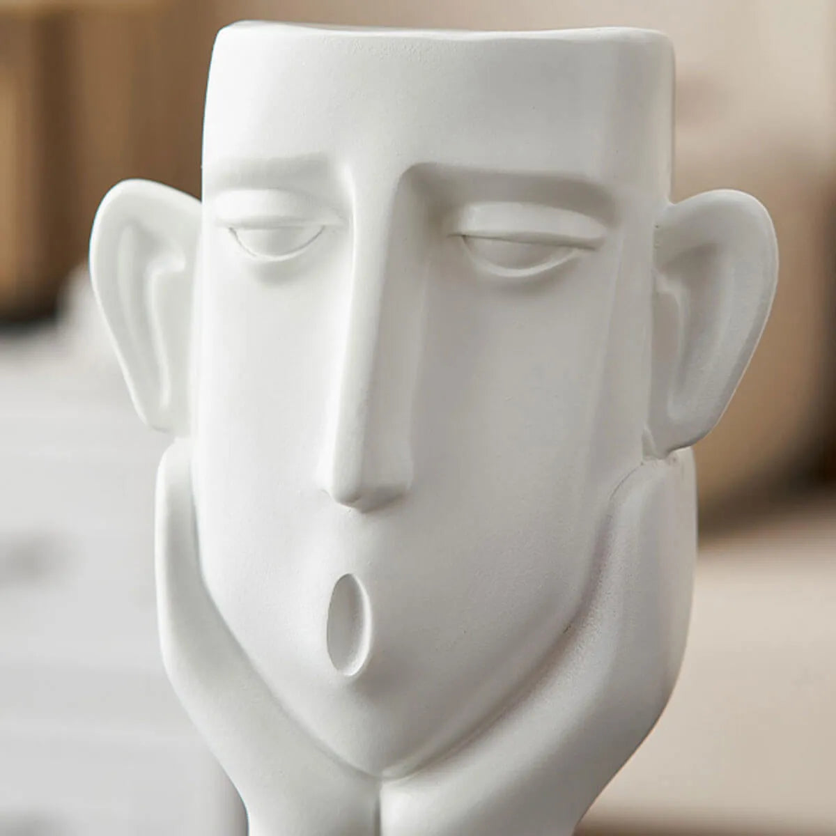 Decoration Vase Family Faces Portrait Head Sculpture