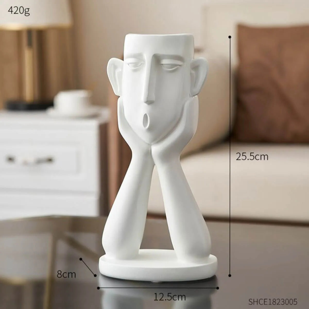 Decoration Vase Family Faces Portrait Head Sculpture