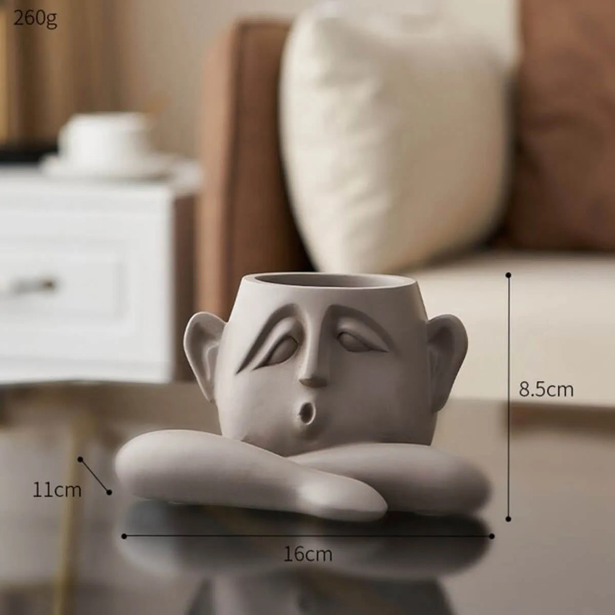 Decoration Vase Family Faces Portrait Head Sculpture