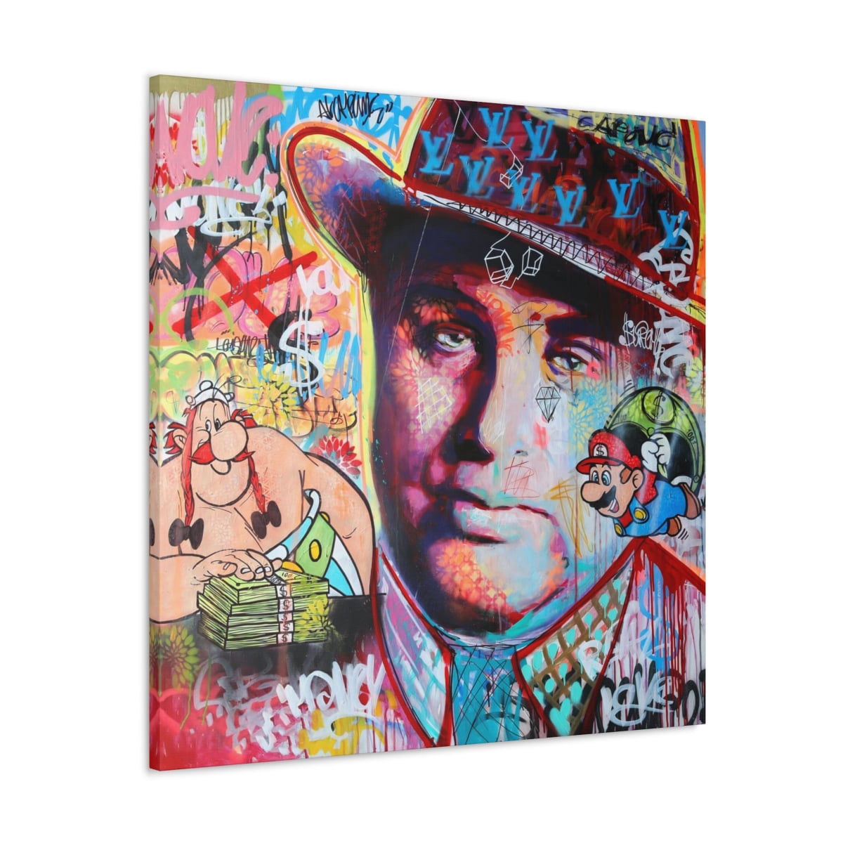 Al Capone Famous Gangster Pop Art Canvas Gallery Wraps
