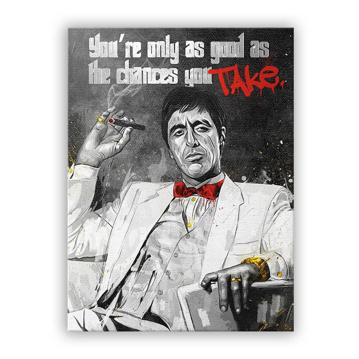 Al Pacino as Miami Gangster Fan Art Canvas Painting Print Wall Art