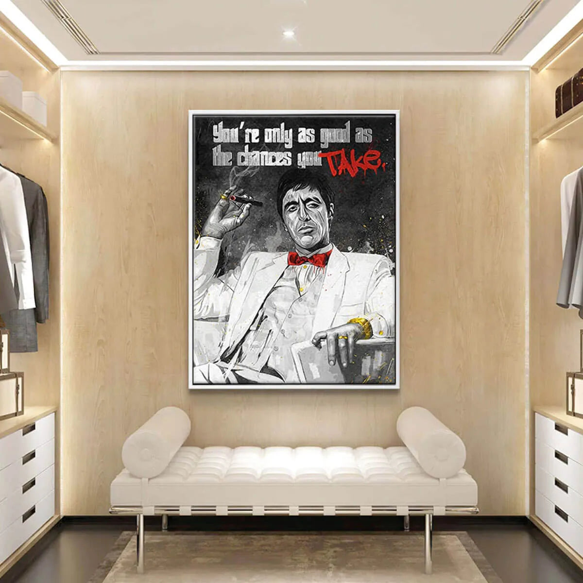 Al Pacino as Miami Gangster Fan Art Canvas Painting Print Wall Art