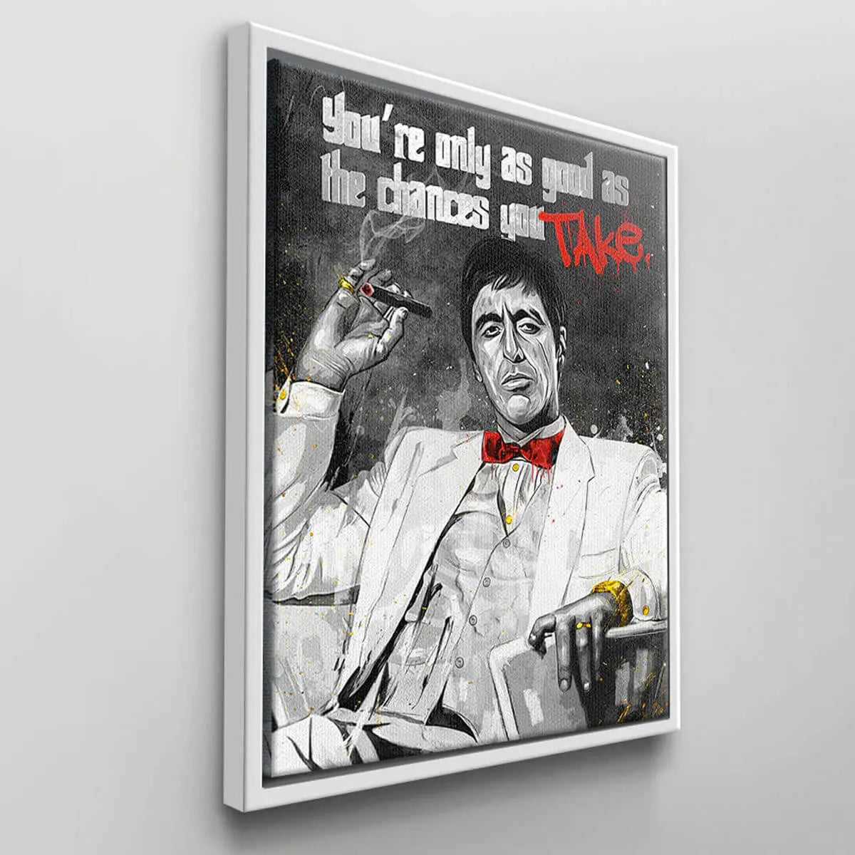 Al Pacino as Miami Gangster Fan Art Canvas Painting Print Wall Art