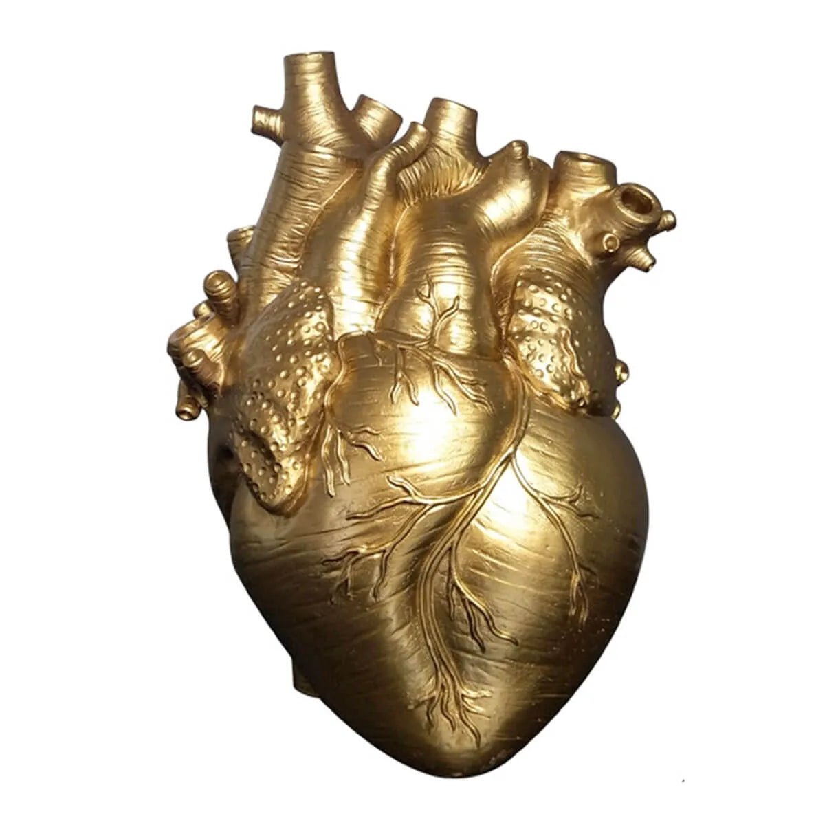 Anatomical Heart Shape Flowers Resin Art Vase Sculpture