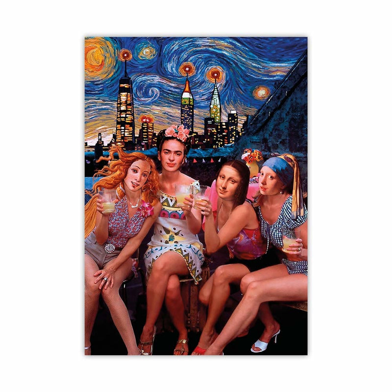 Artists Girls Night Iconic Painting Canvas Print
