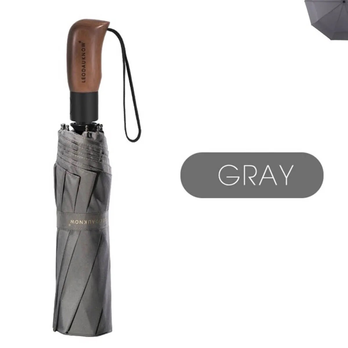 Automatic Wood Handle Luxury Large Umbrella