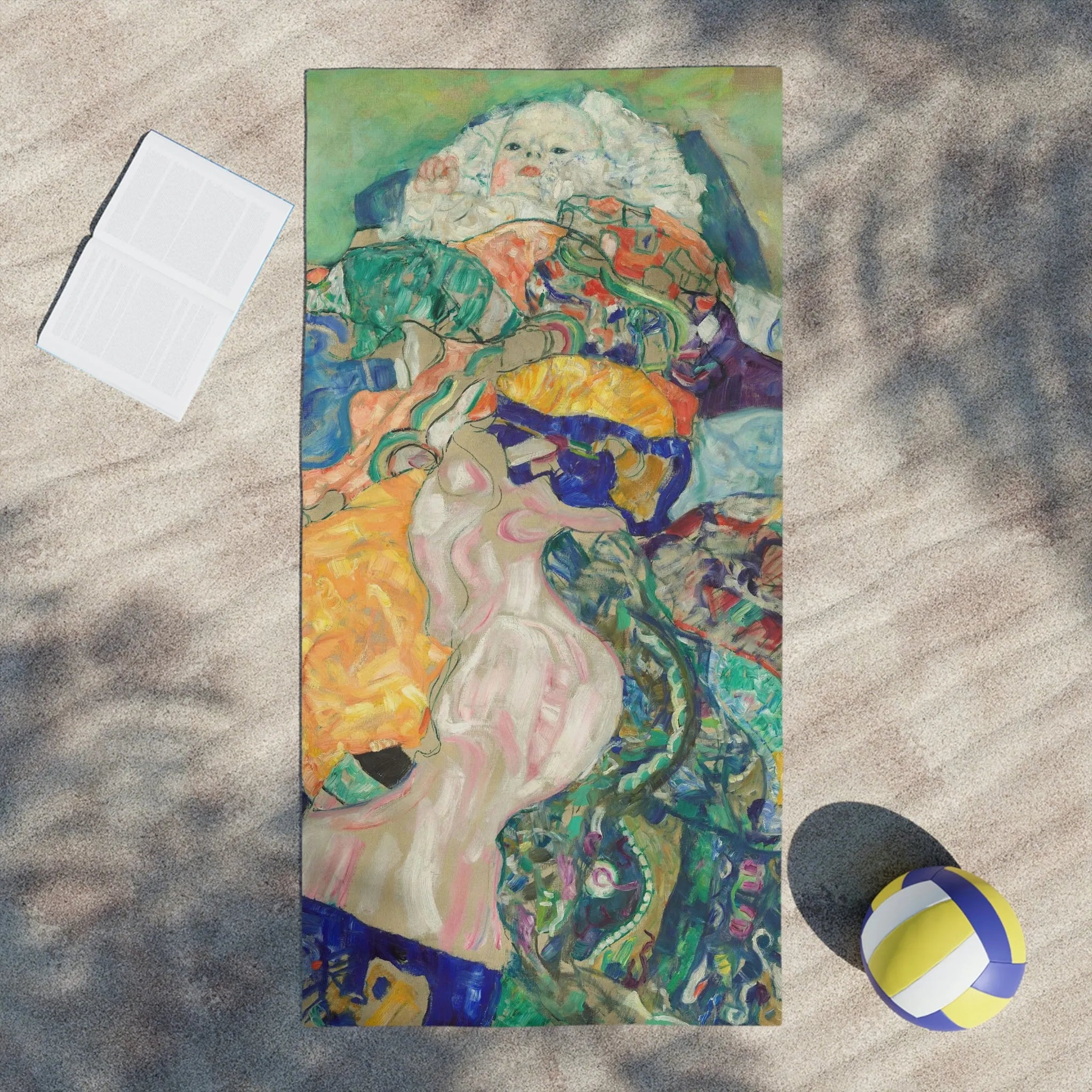 Baby 1917 by Gustav Klimt Art Beach Towels