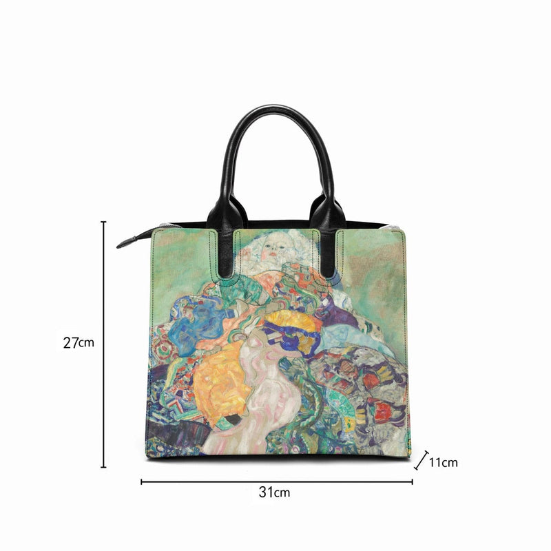 Baby 1917 by Gustav Klimt Painting Fashion Handbag