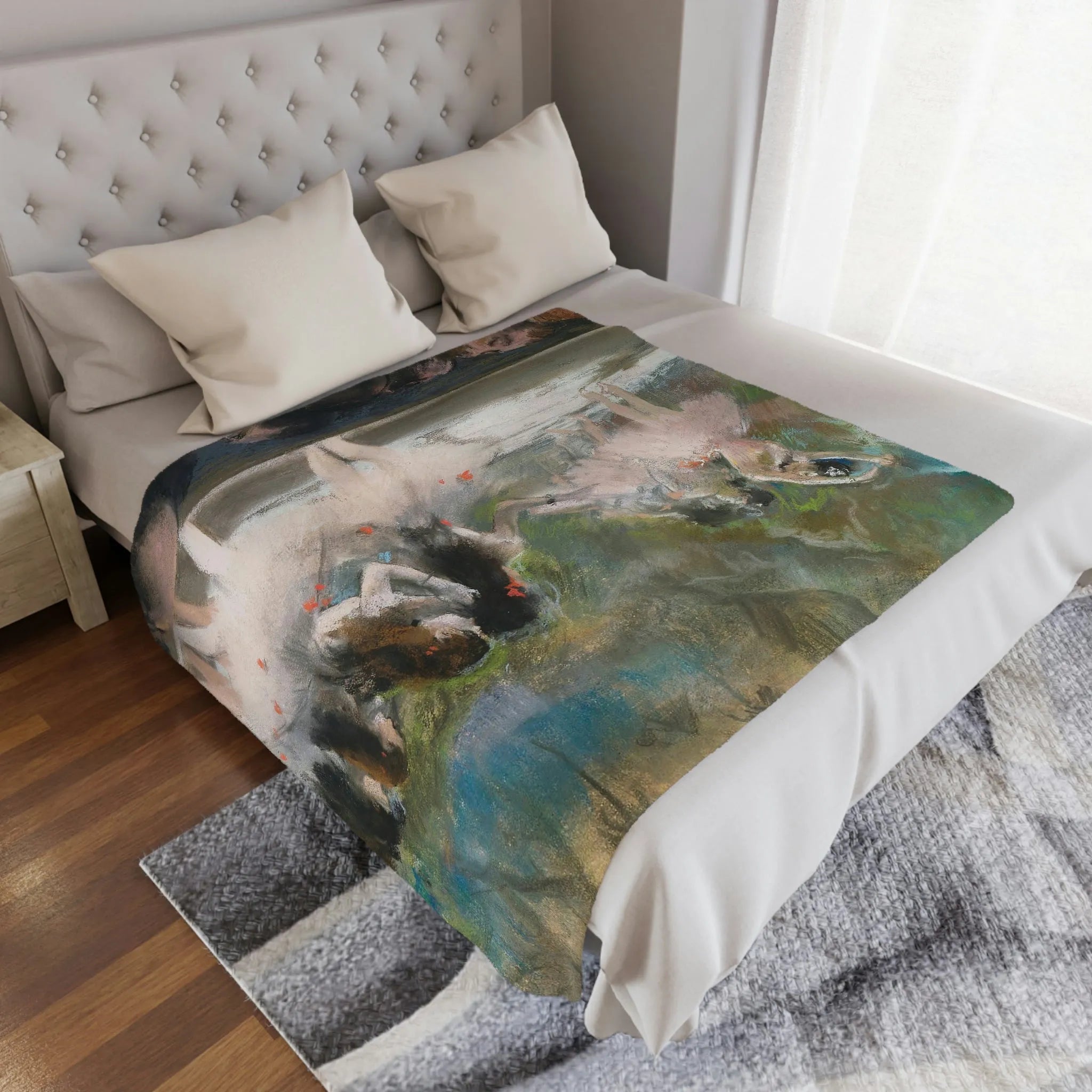 Ballet at the Paris Opera Edgar Degas Art Blanket - Premium Ballet Art Throw