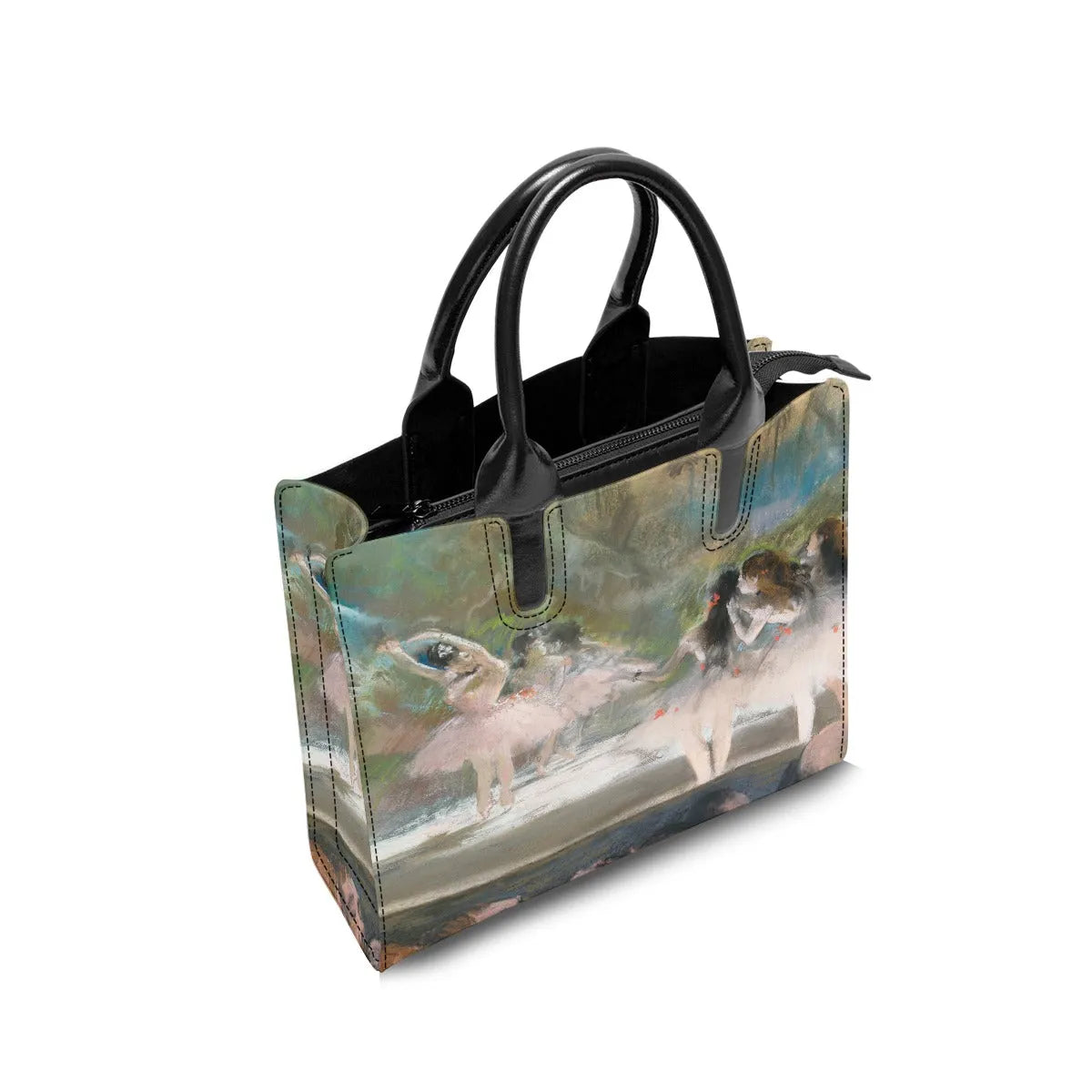 Ballet at the Paris Opera Edgar Degas Leather Handbag