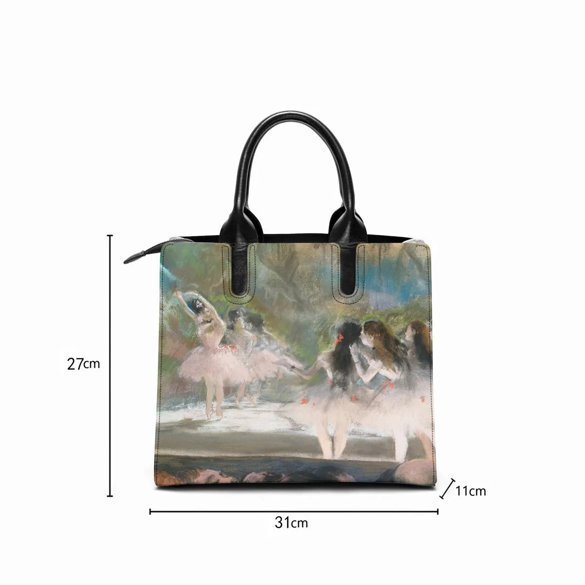 Ballet at the Paris Opera Edgar Degas Leather Handbag