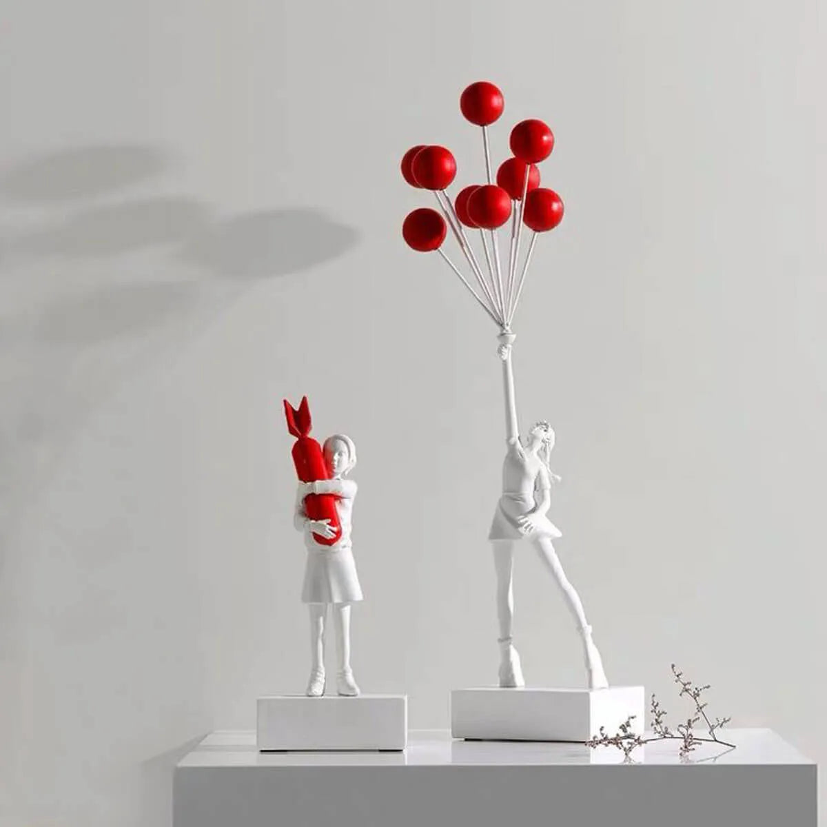 Premium Street Art Decor - Banksy's Iconic Balloon Girl Sculpture