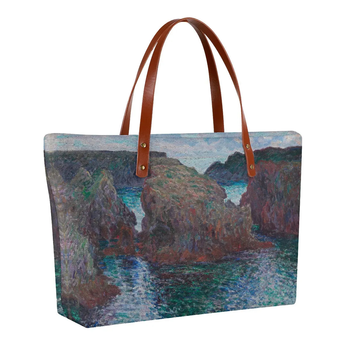 Belle-Ile Rocks at Port-Goulphar by Claude Monet Tote Bag