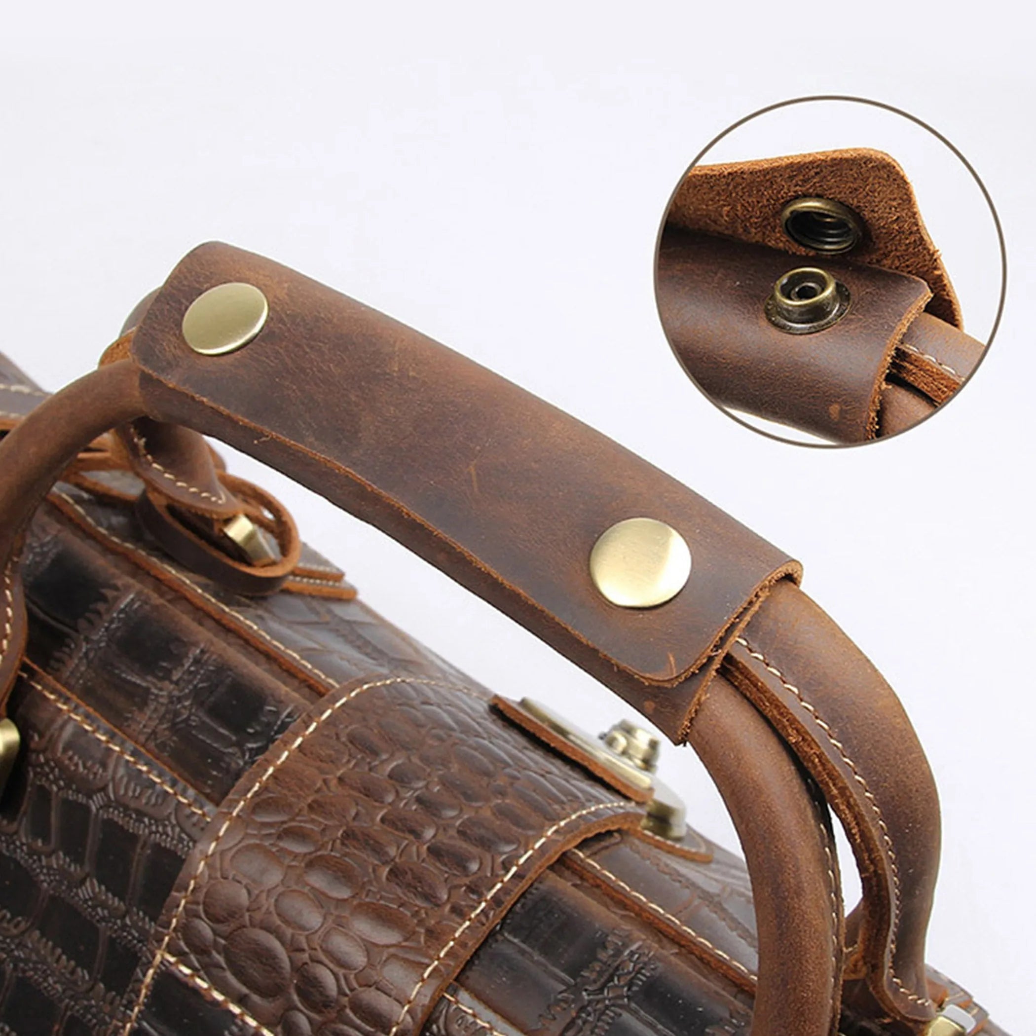 Big Capacity Genuine Leather Vintage Travel Luggage Bag