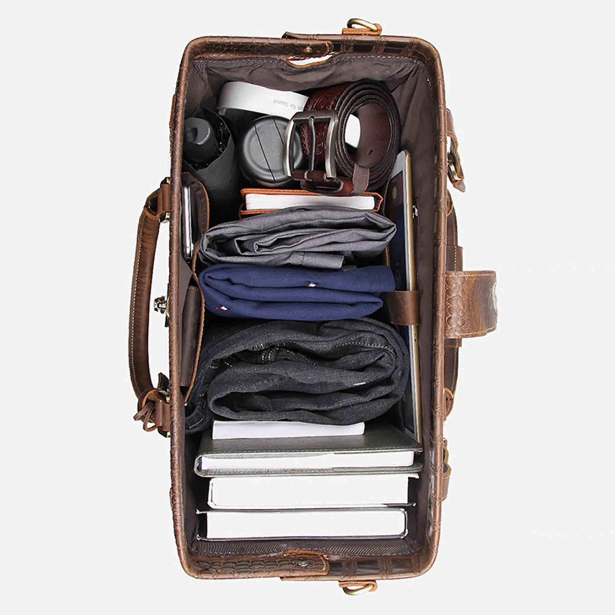 Big Capacity Genuine Leather Vintage Travel Luggage Bag