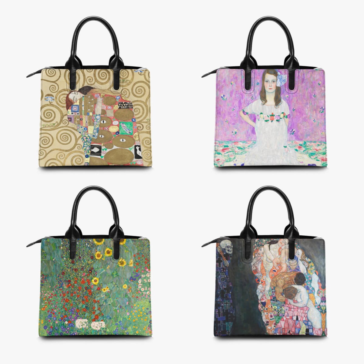 Bildnis Sonja Knips Gustav Klimt Art Leather Handbag