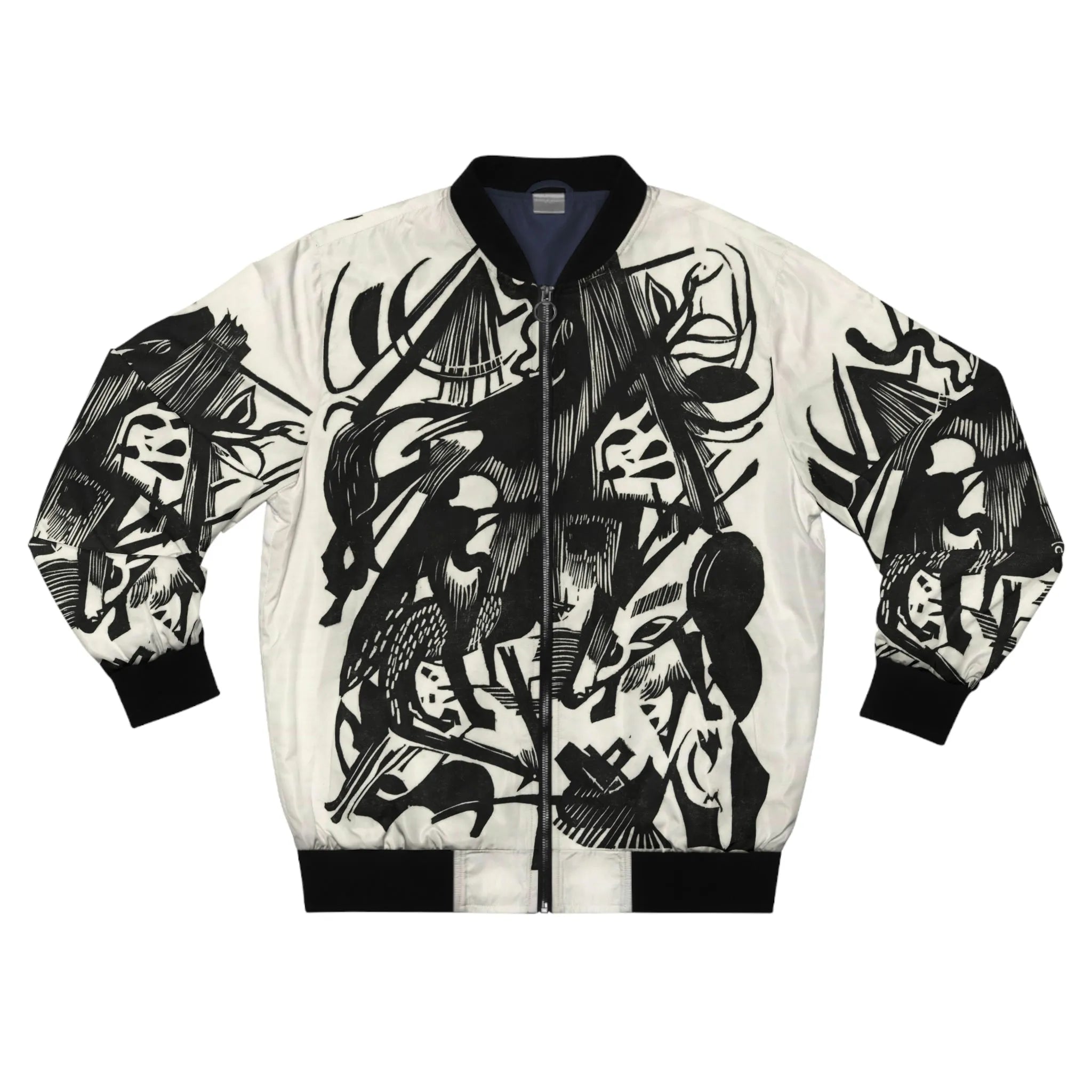 Birth of the Wolves Bomber Jacket - Painting by Franz Marc