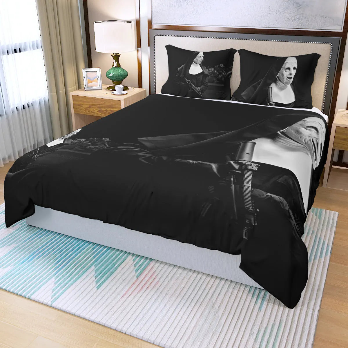 Boston Mobster Mafia Massachusetts Gangsters Art Three Piece Duvet Cover Set