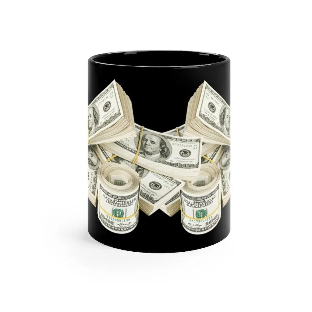 Bring Boss Cash Money on the table Black mug 11oz