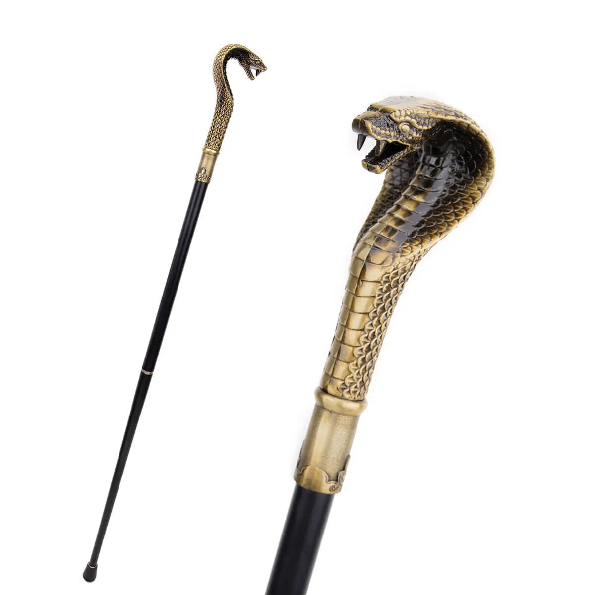 Bronze Luxury Snake Handle Pimp Walking Cane