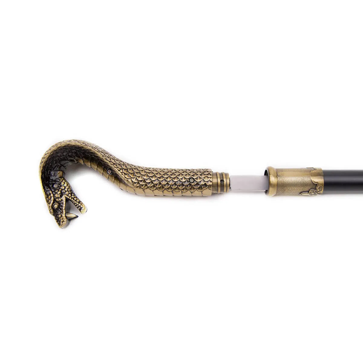 Bronze Luxury Snake Handle Pimp Walking Cane