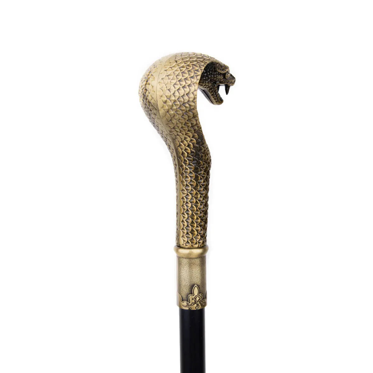 Bronze Luxury Snake Handle Pimp Walking Cane