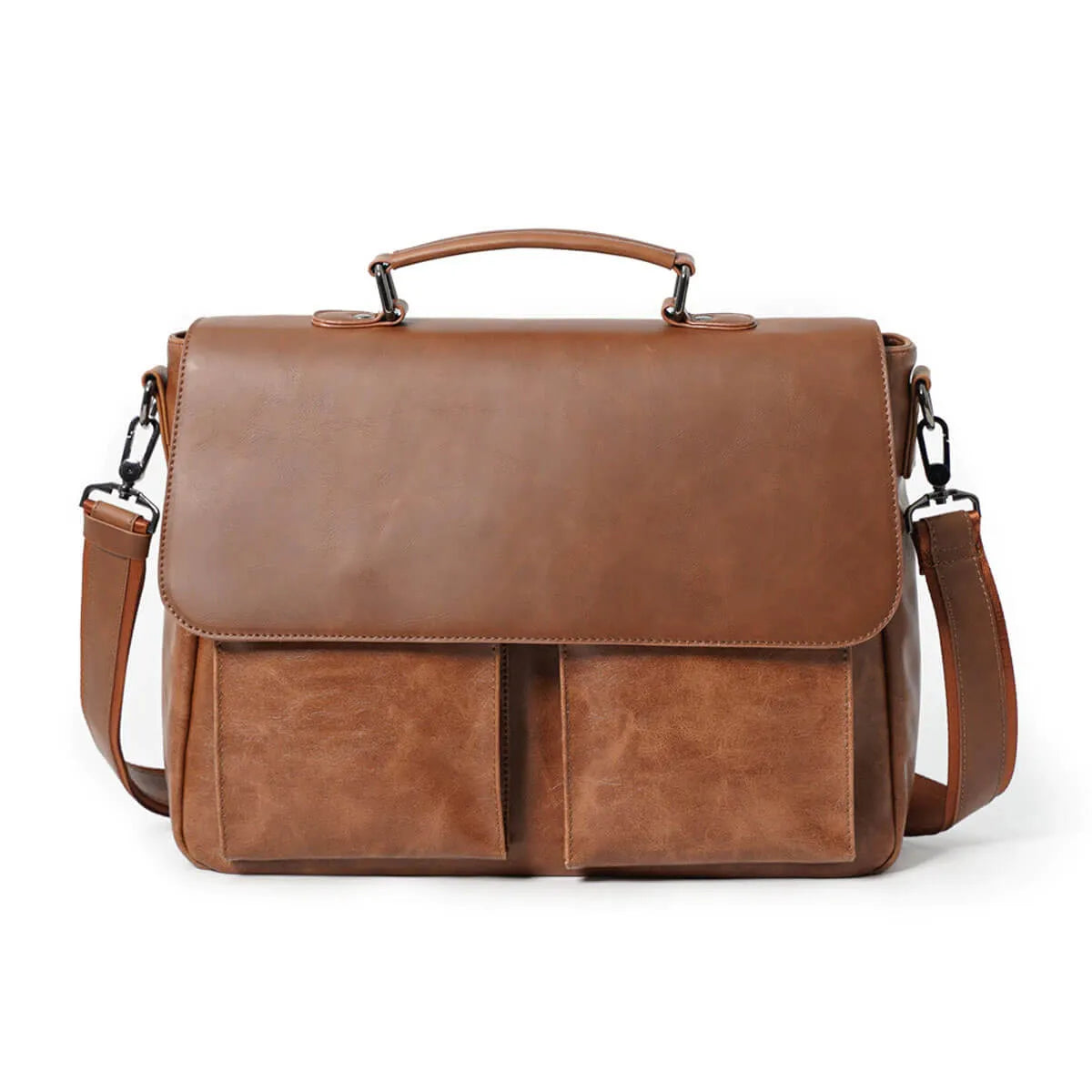 Brown Vintage Leather Business Laptop Messenger Bag