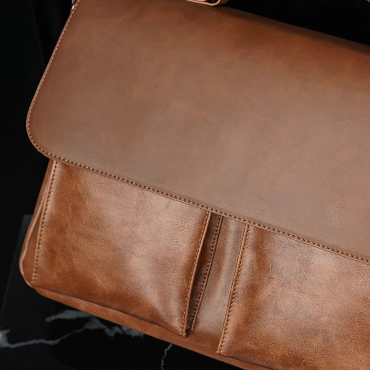 Brown Vintage Leather Business Laptop Messenger Bag