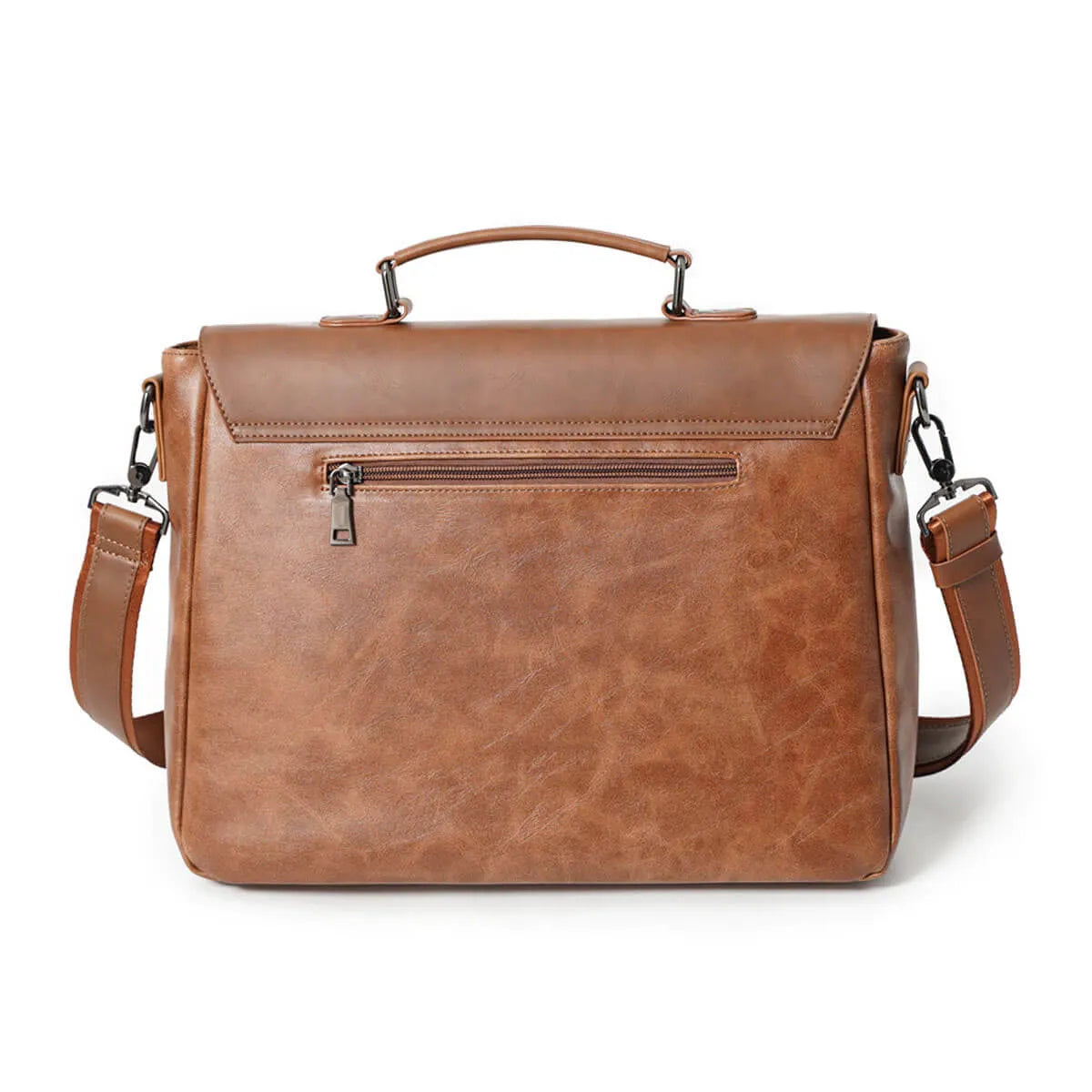 Brown Vintage Leather Business Laptop Messenger Bag