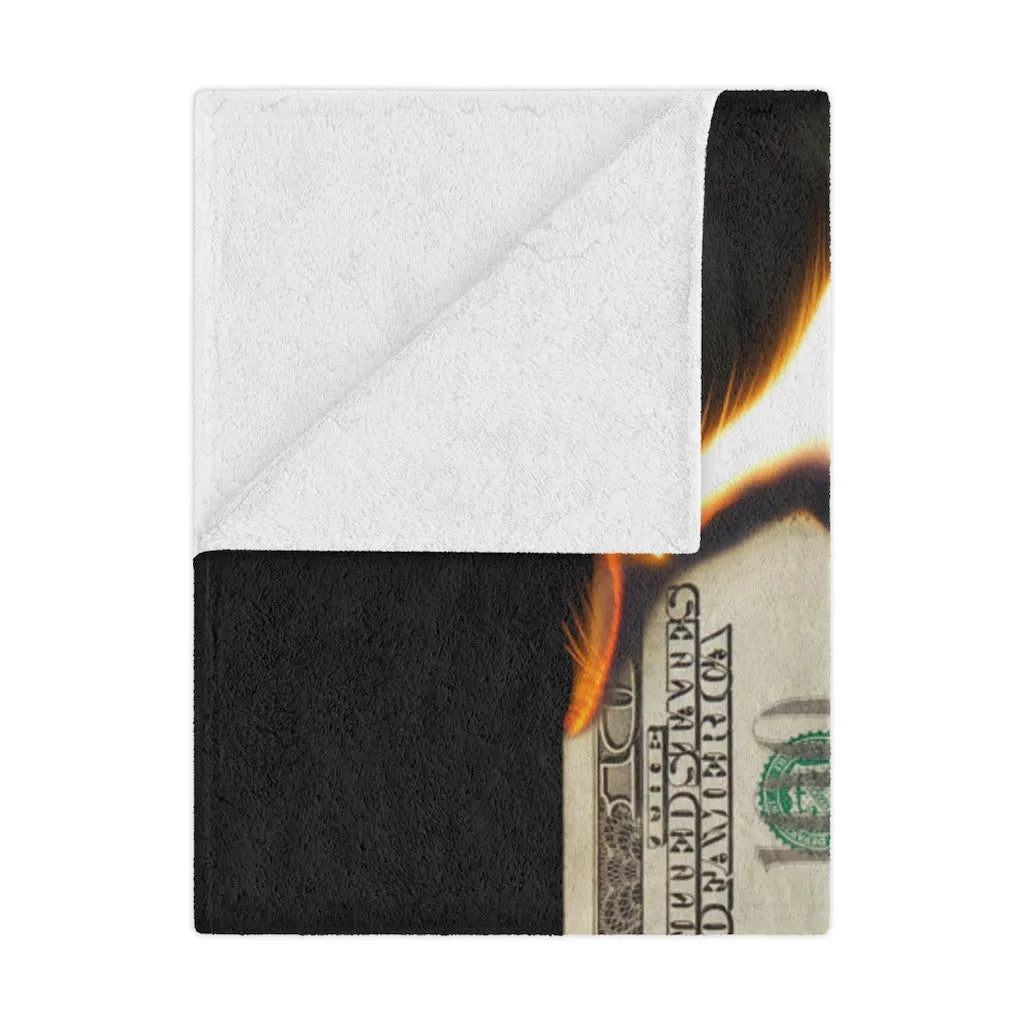 Burn Hundred Dollar Bill Fire Mo Money Gangster Minky Blanket