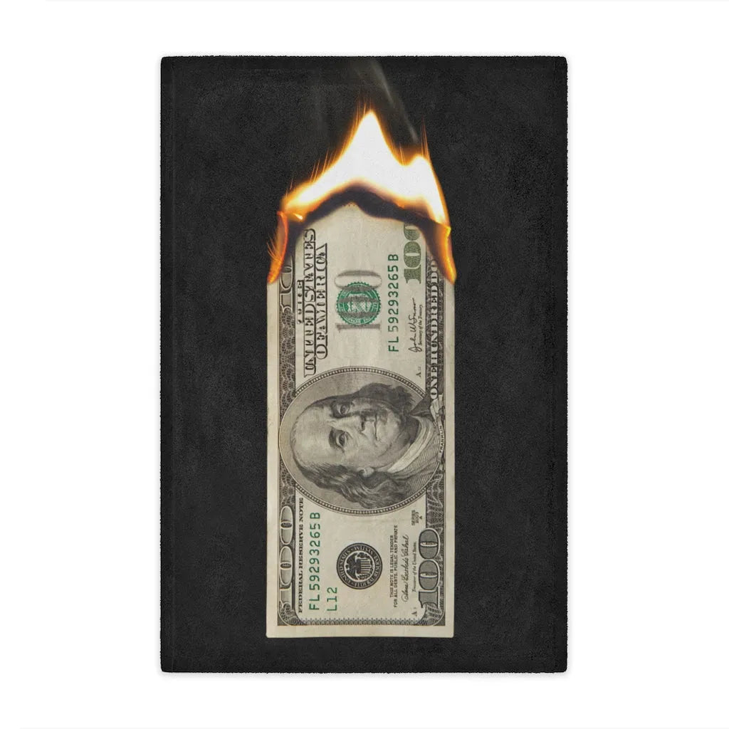 Burn Hundred Dollar Bill Fire Mo Money Gangster Minky Blanket