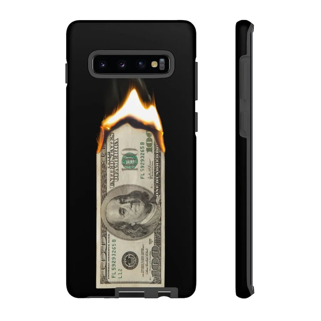 Burn Hundred Dollar Bill Fire Mo Money Gangster Phone Cases