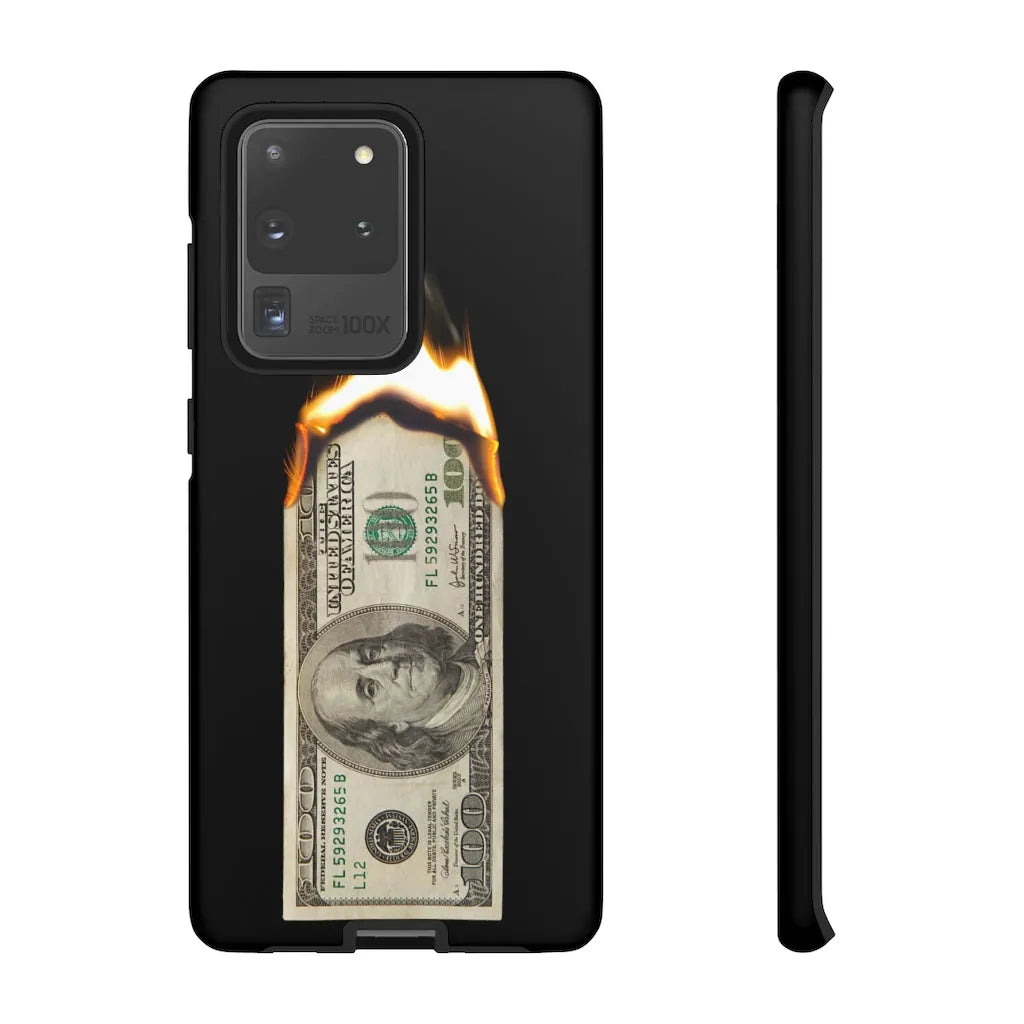 Burn Hundred Dollar Bill Fire Mo Money Gangster Phone Cases