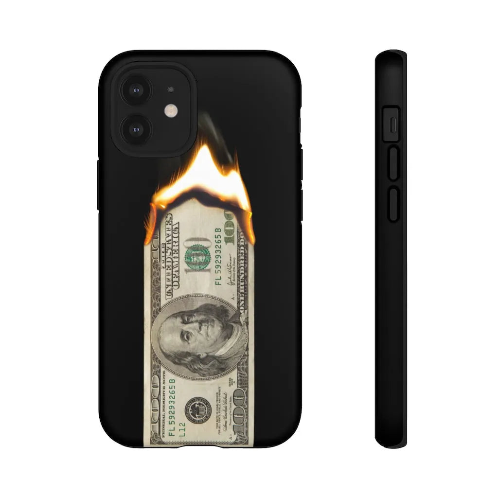 Burn Hundred Dollar Bill Fire Mo Money Gangster Phone Cases