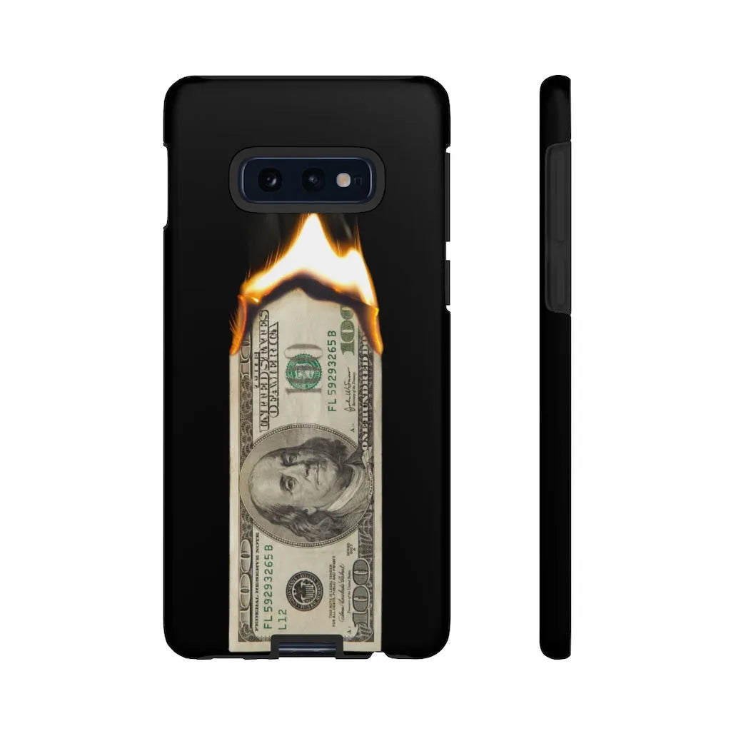 Burn Hundred Dollar Bill Fire Mo Money Gangster Phone Cases