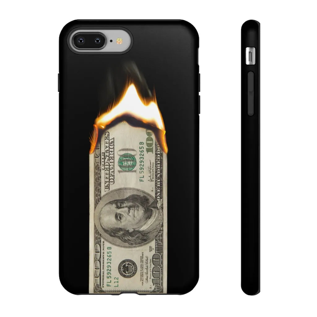 Burn Hundred Dollar Bill Fire Mo Money Gangster Phone Cases