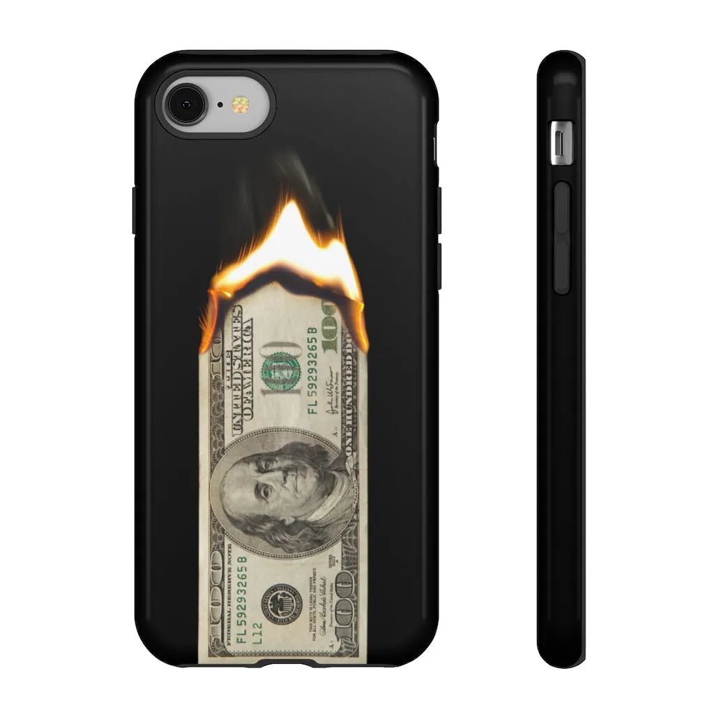 Burn Hundred Dollar Bill Fire Mo Money Gangster Phone Cases