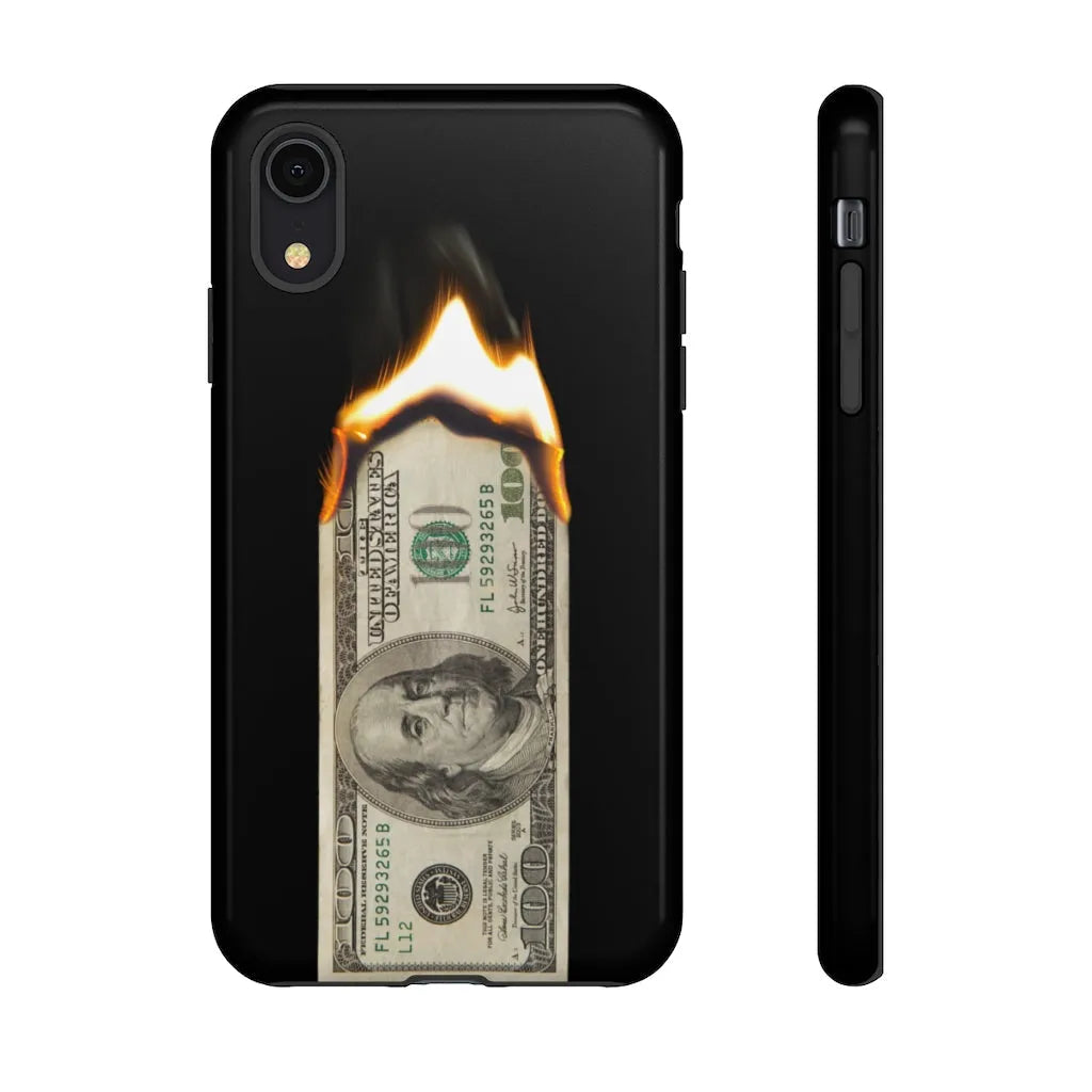 Burn Hundred Dollar Bill Fire Mo Money Gangster Phone Cases