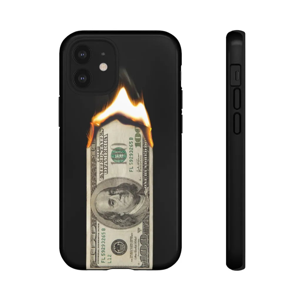 Burn Hundred Dollar Bill Fire Mo Money Gangster Phone Cases