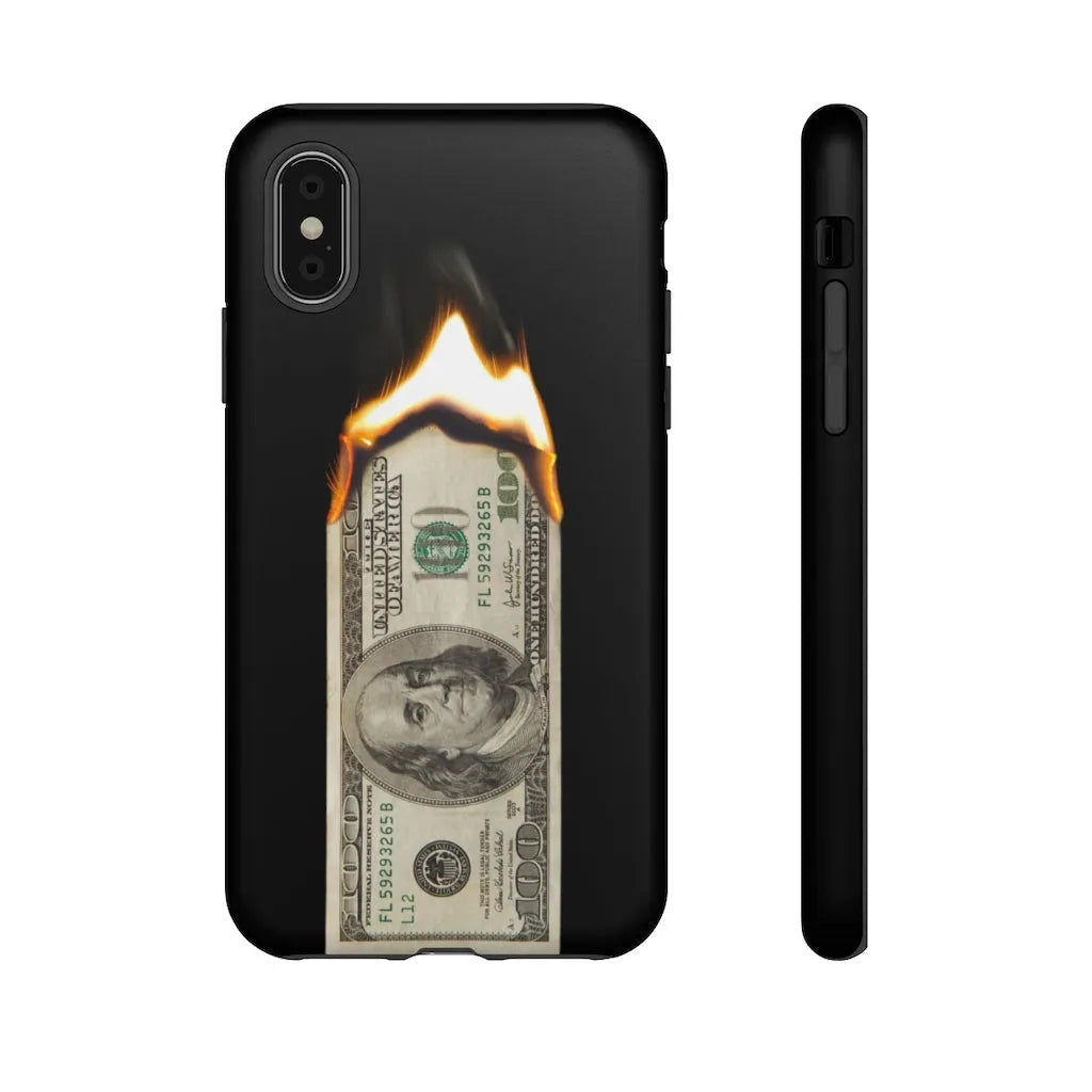 Burn Hundred Dollar Bill Fire Mo Money Gangster Phone Cases