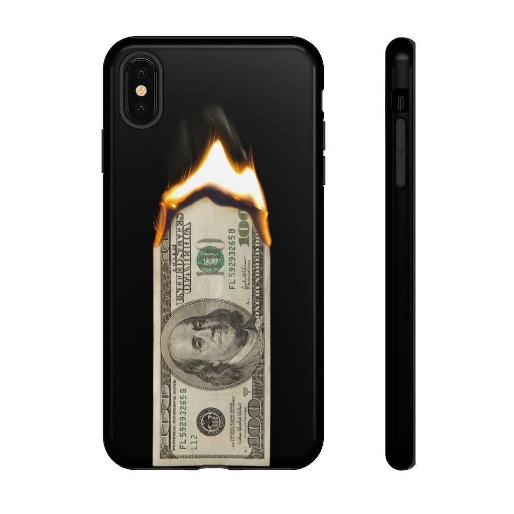 Burn Hundred Dollar Bill Fire Mo Money Gangster Phone Cases