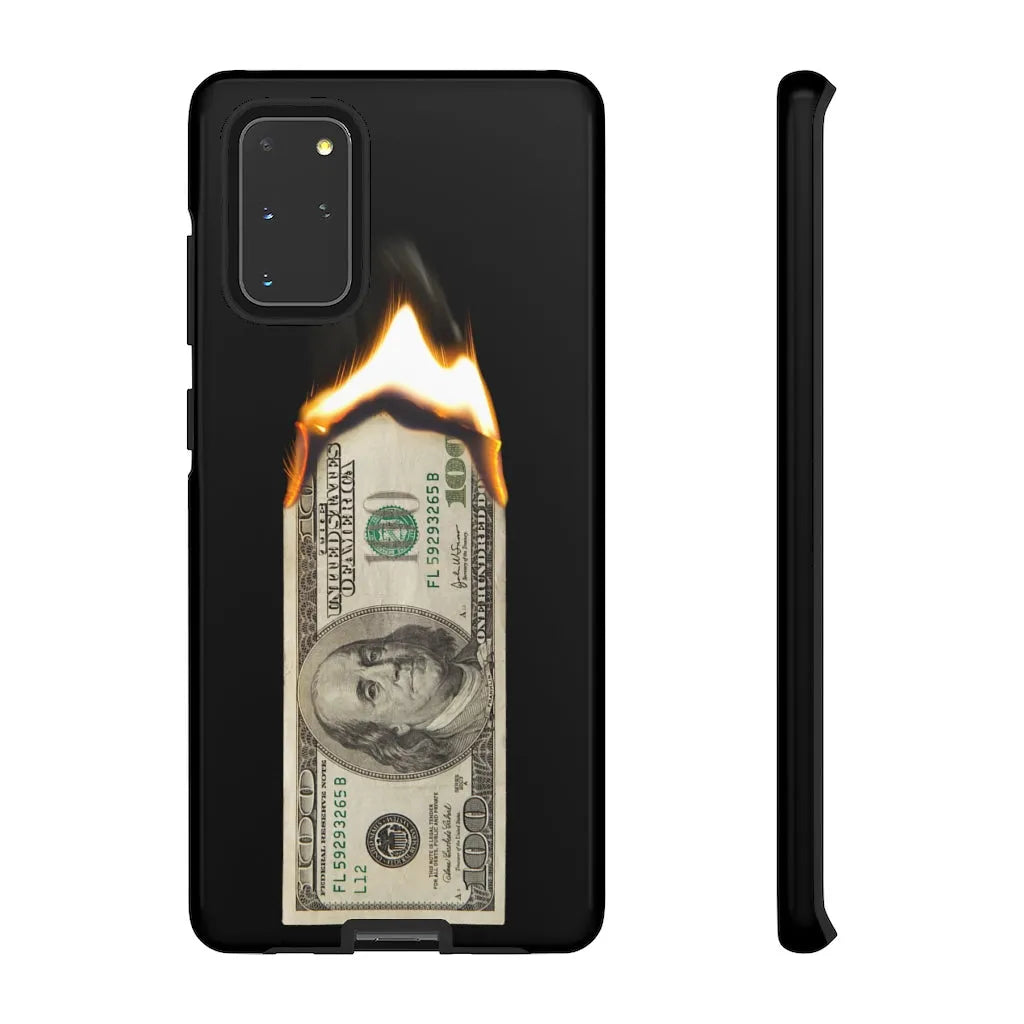 Burn Hundred Dollar Bill Fire Mo Money Gangster Phone Cases