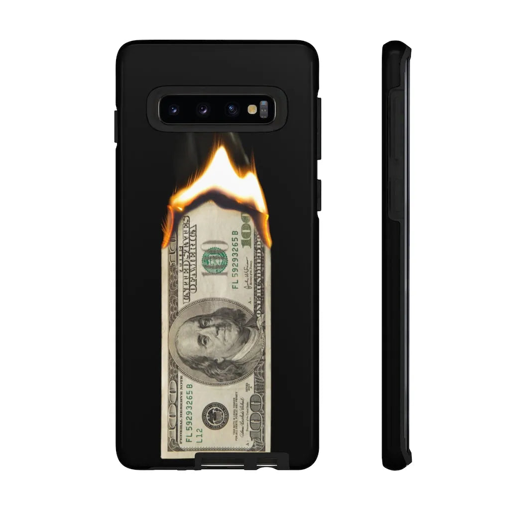 Burn Hundred Dollar Bill Fire Mo Money Gangster Phone Cases