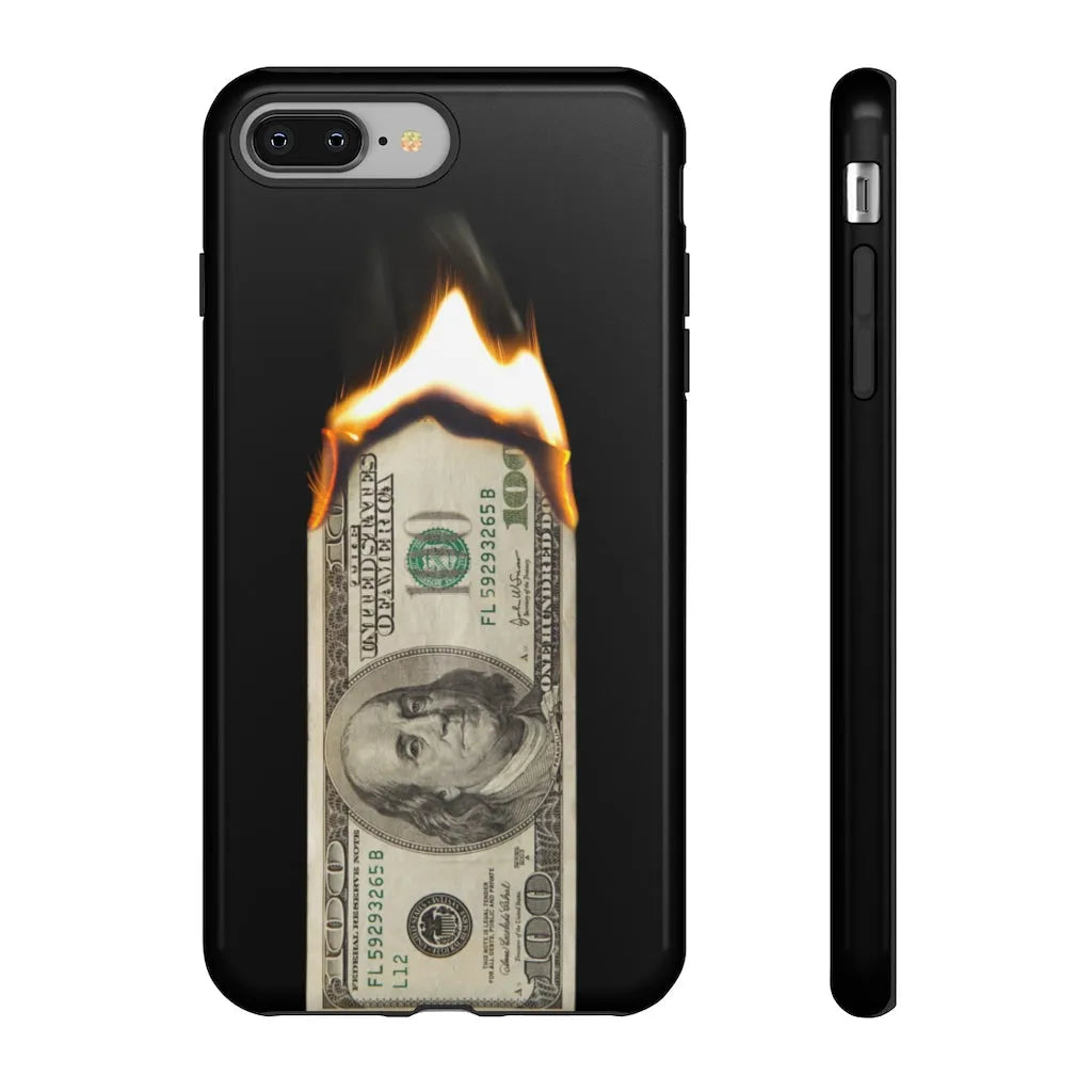 Burn Hundred Dollar Bill Fire Mo Money Gangster Phone Cases