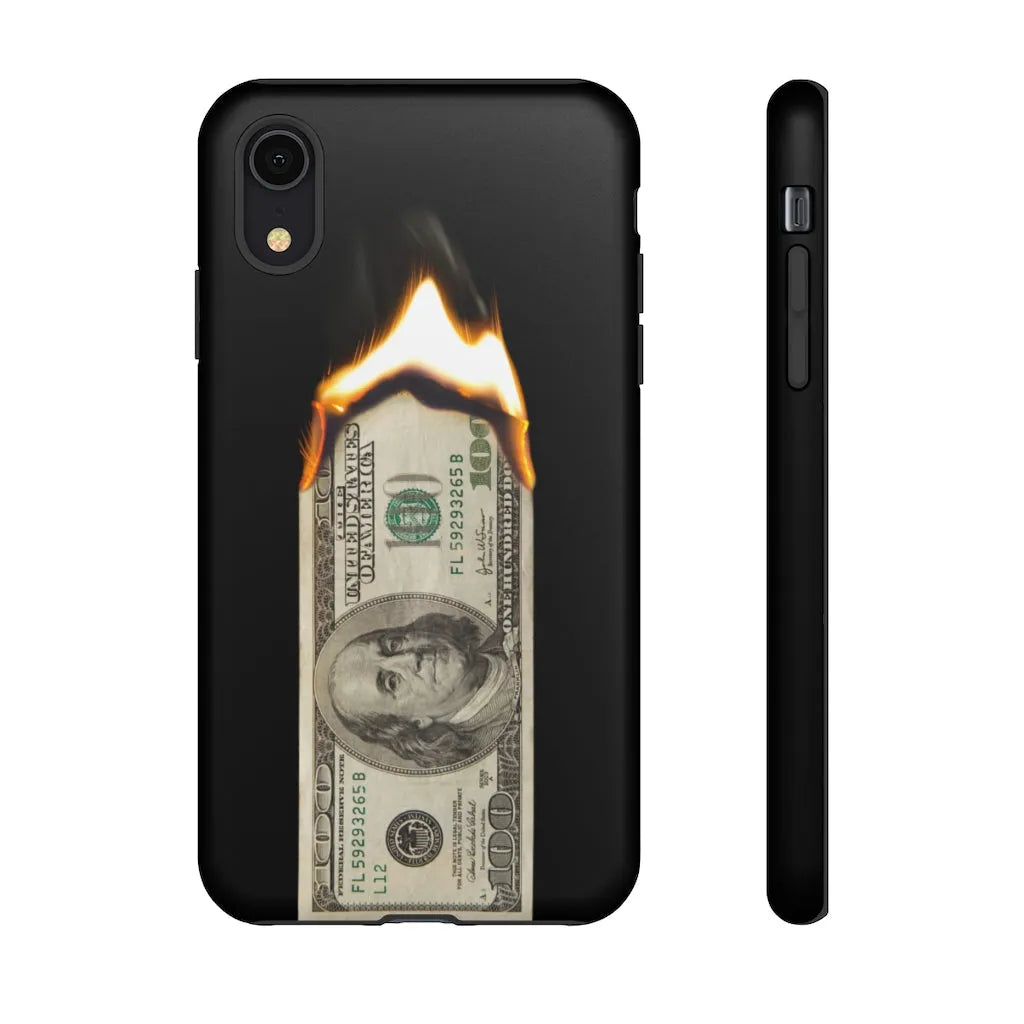 Burn Hundred Dollar Bill Fire Mo Money Gangster Phone Cases