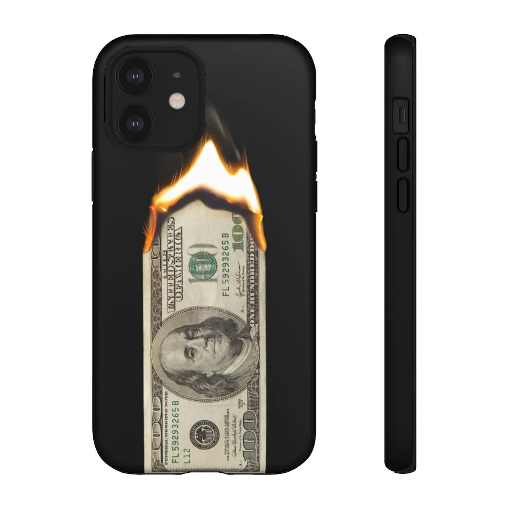 Burn Hundred Dollar Bill Fire Mo Money Gangster Phone Cases